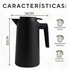 Garrafa Térmica Vercelli Preta 500ml
