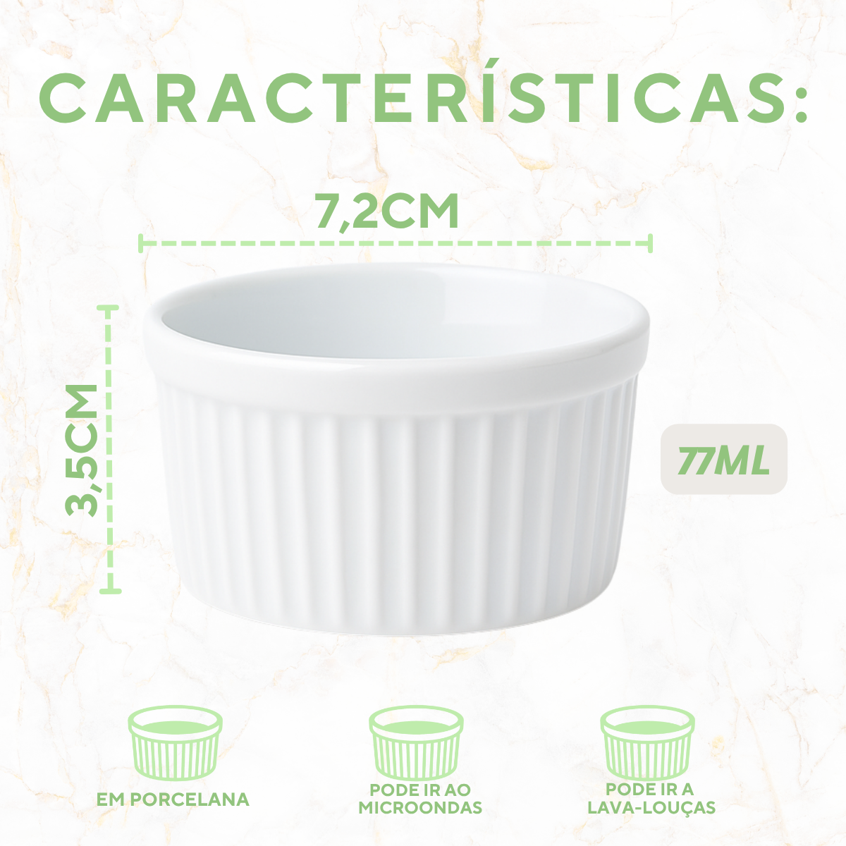 Ramequim Porcelana Pequeno