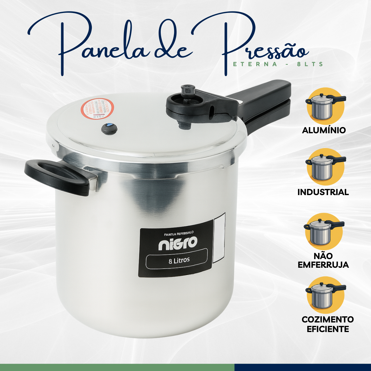 Panela pressão profissional 8Litros