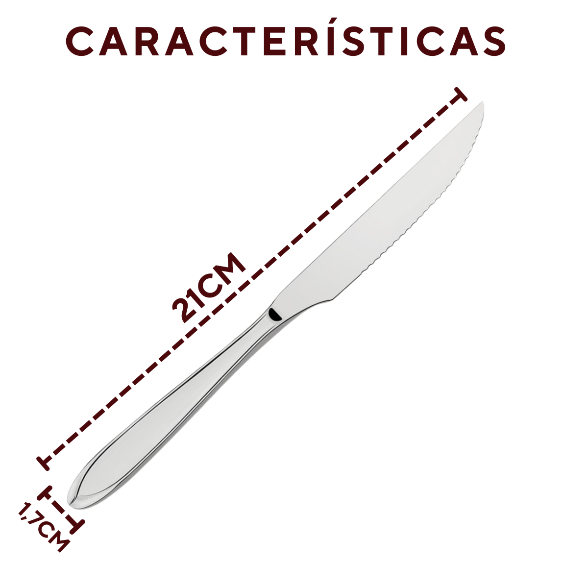 Faca para Churrasco Tramontina Laguna em Aço Inox 21 cm