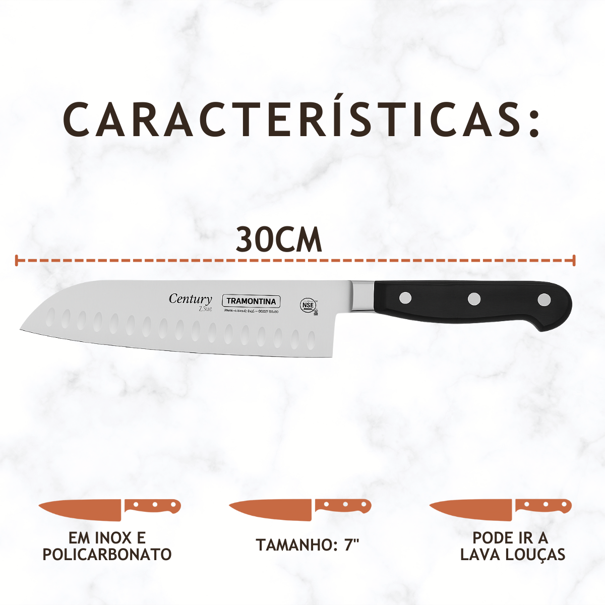 Faca Santoku Tramontina