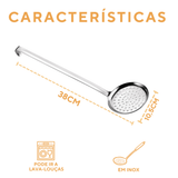 Escumadeira Profissional 38cm Com Gancho Aço Inox