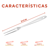 Garfo Trinchante Aço Inox 31cm