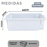 Caixa Plástica para Pescados e Frigoríficos 42L Empilhável