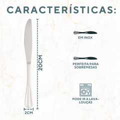 Faca Sobremesa Euro Aço Inox