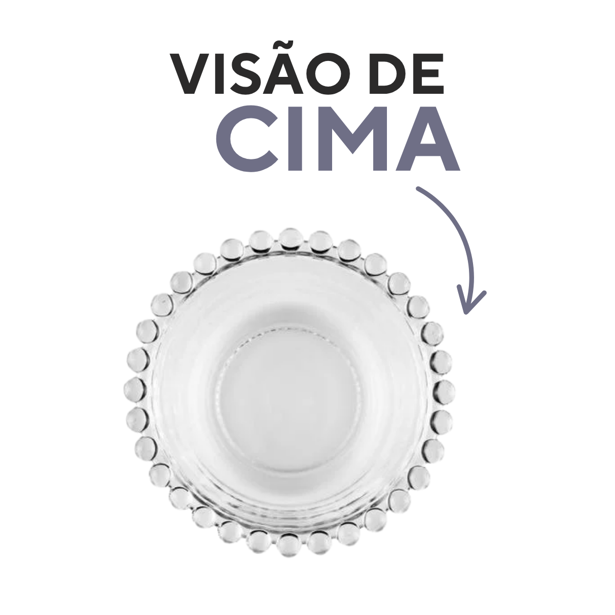 Saladeira com Pé de vidro 1,9Litros Rojemac