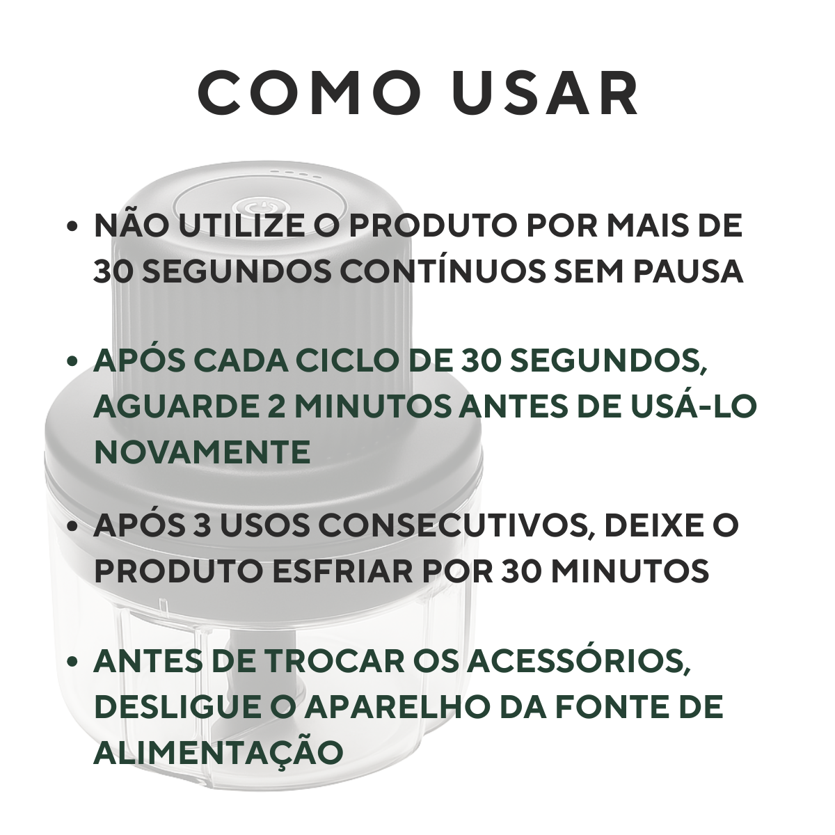 Processador Mini Preto USB - A Gourmet