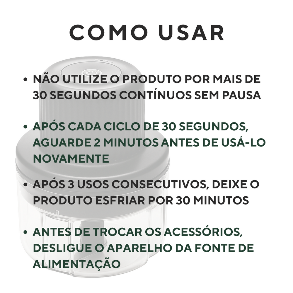 Processador Mini Preto USB - A Gourmet
