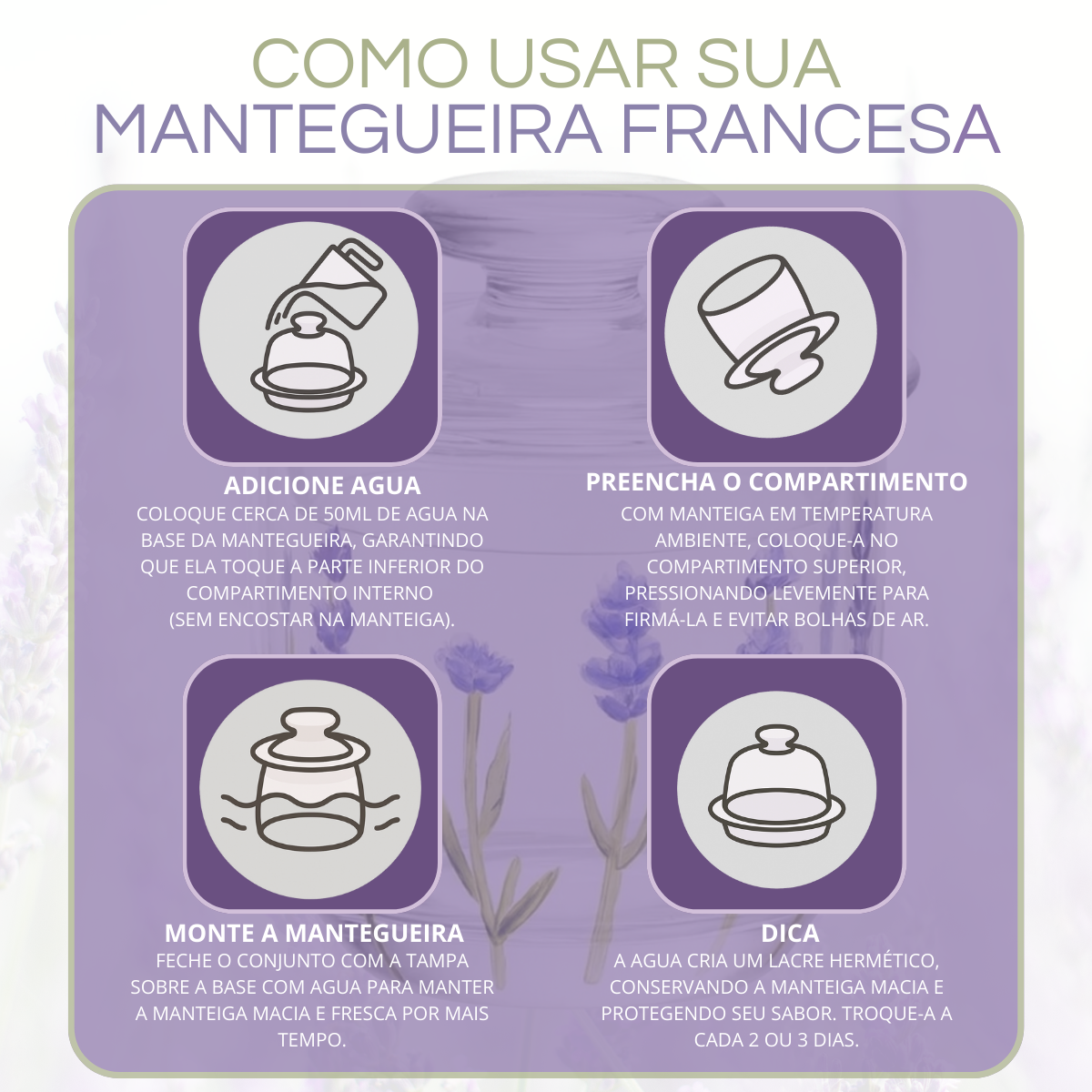 Manteigueira francesa lavanda