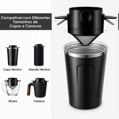 Mini coador café e chá