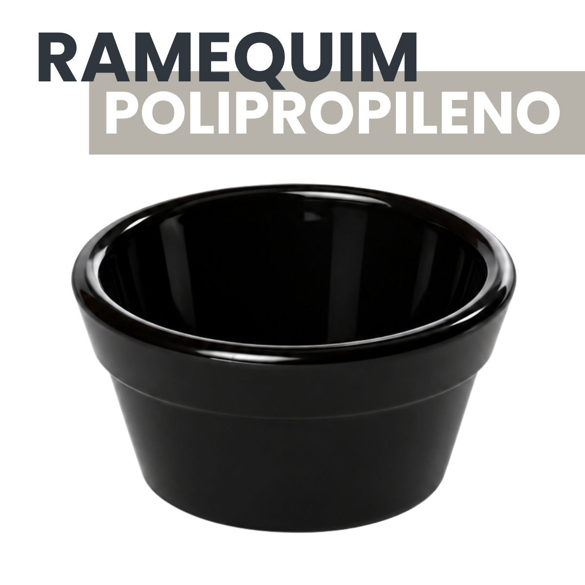 Ramequim Cheff 30ml Preto Polipropileno