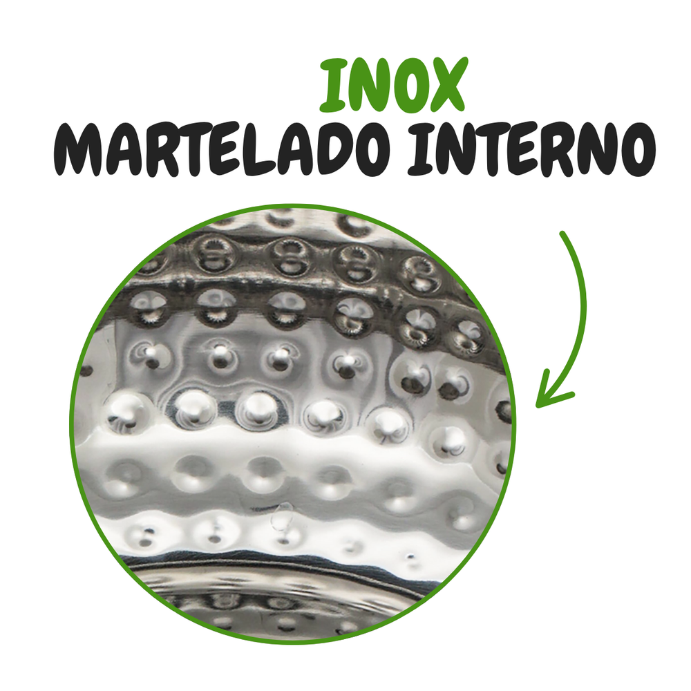 Tigela em aço inox martelado 3,5L Tuut Tigela