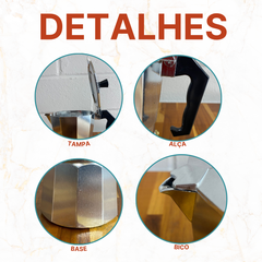 Cafeteira Italiana alumínio 300ml