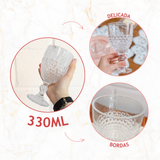 Taça Vidro Água Coração 330ml