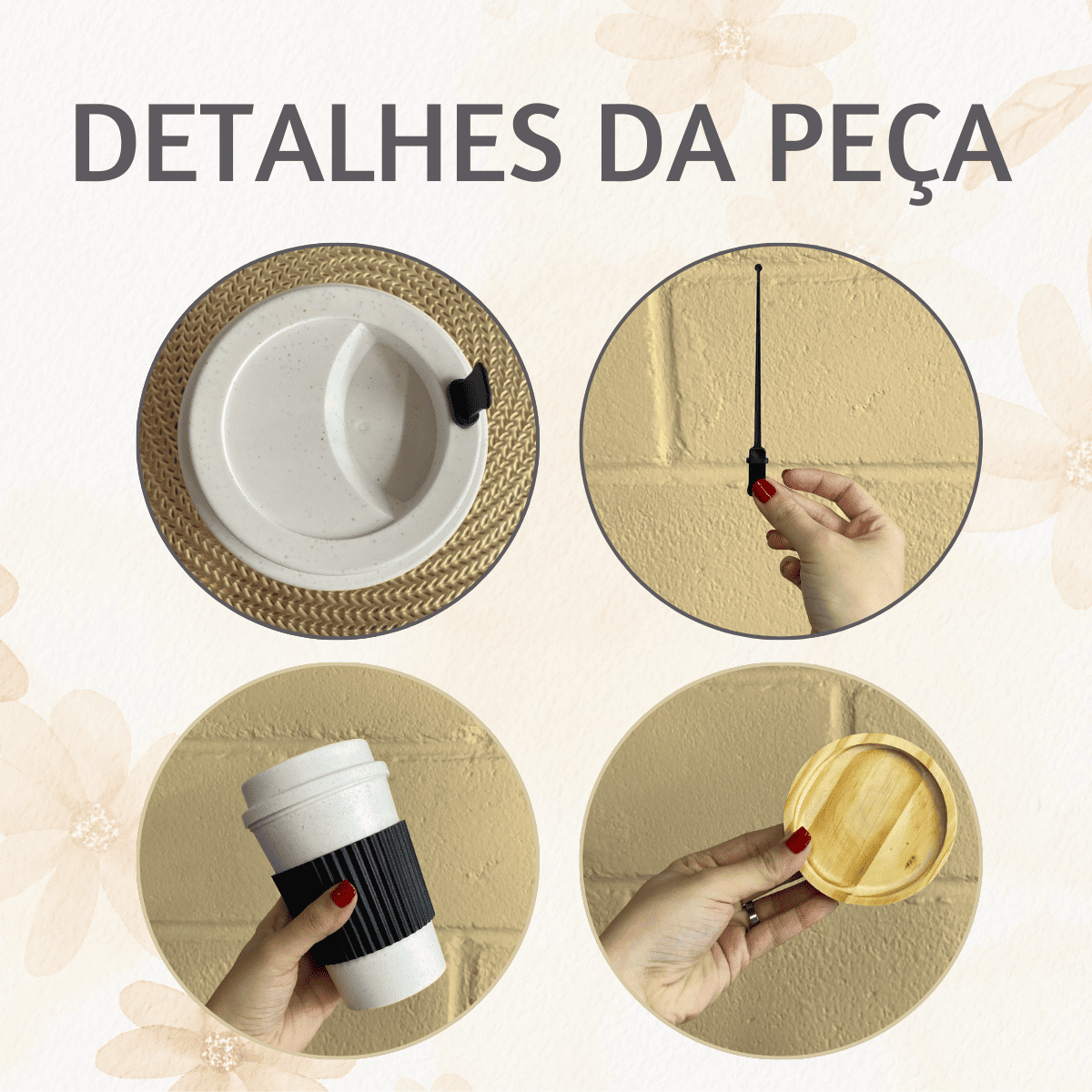 Copo starbucks 450ml bambu e pires pinus