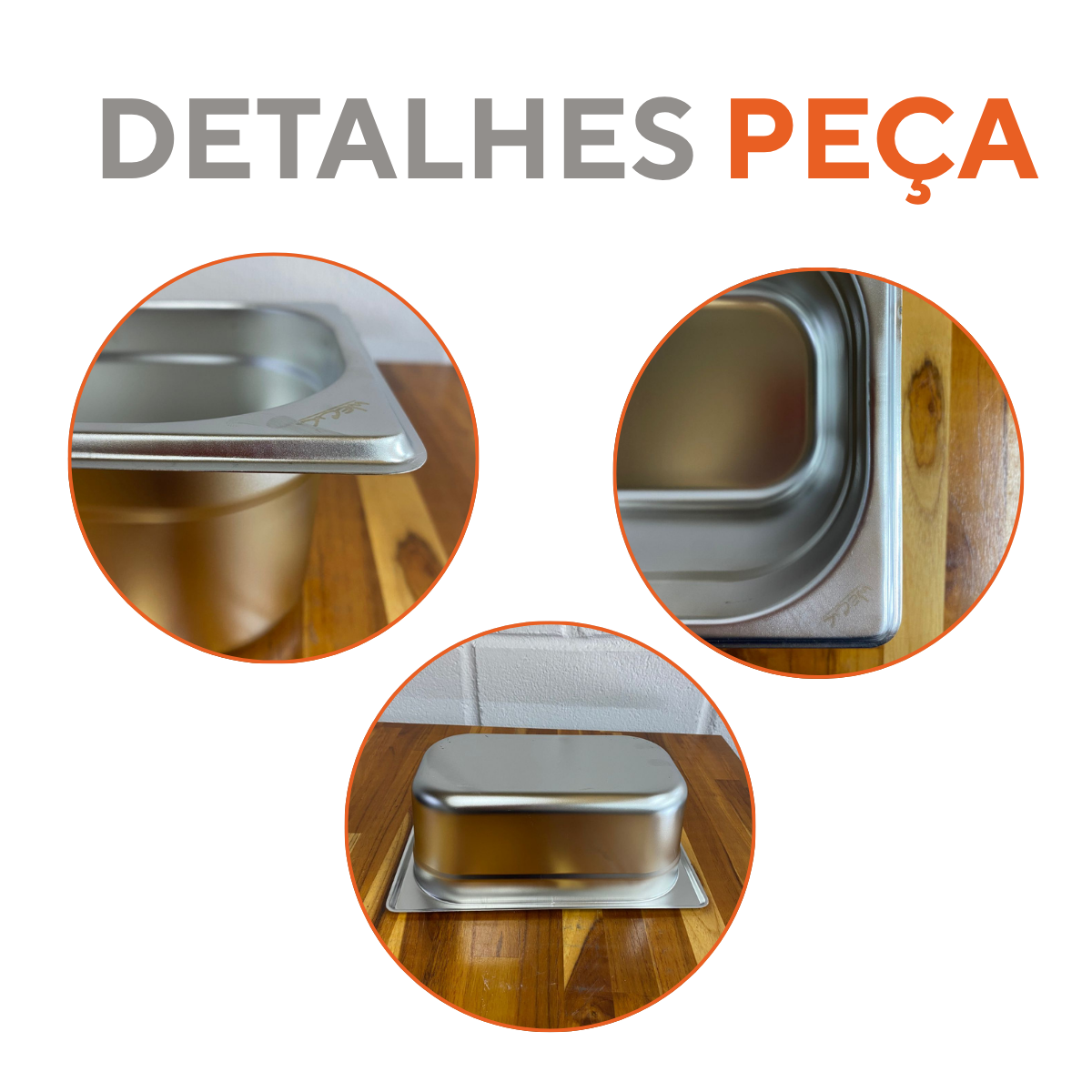 Cuba Aço Inox 1/4 100mm