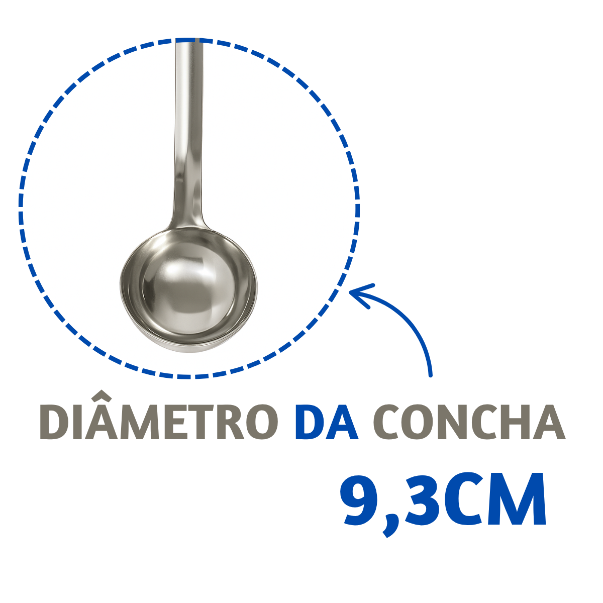 Concha Profissional 38cm Inox Com Gancho