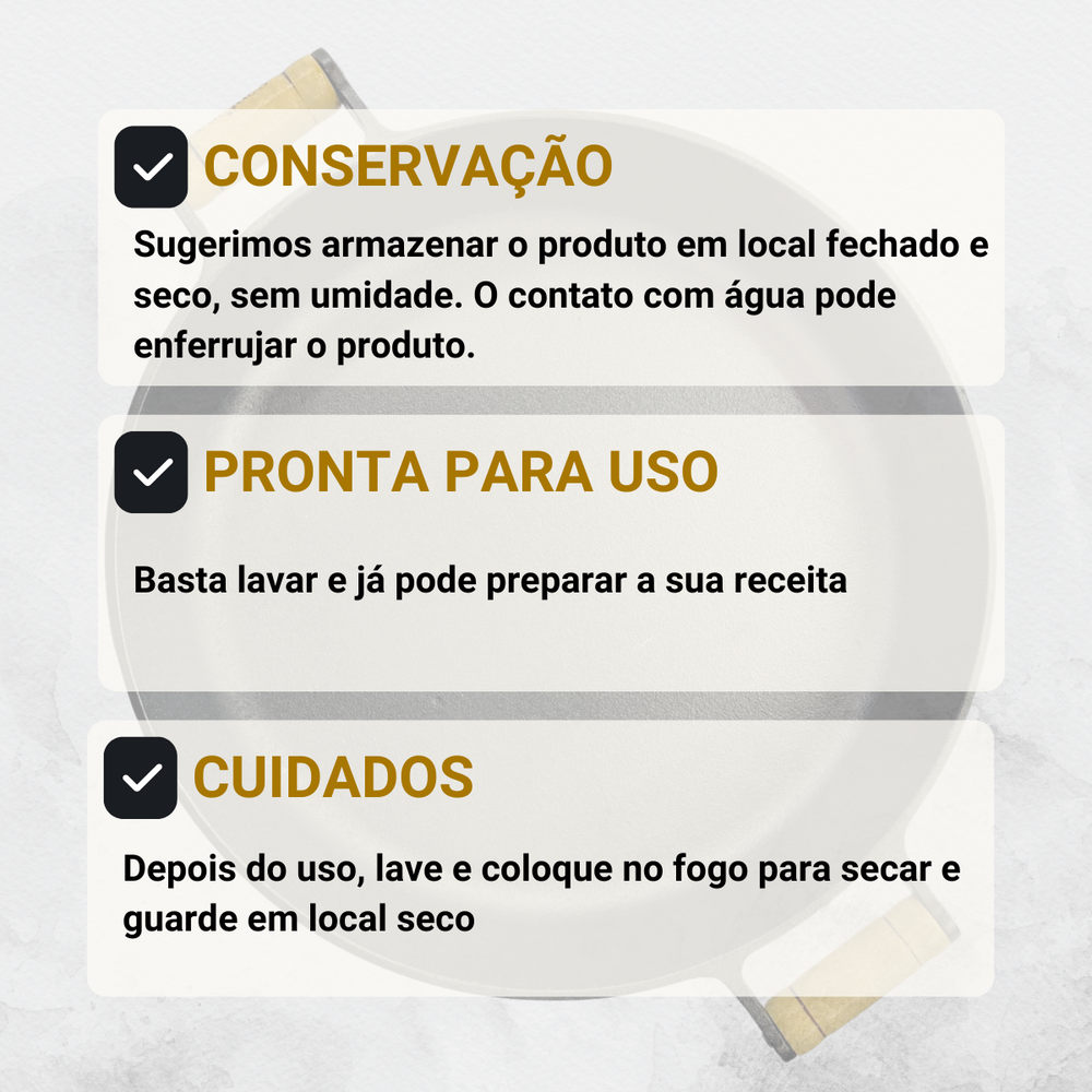 Frigideira Ferro Fundido 36cm S/Tampa - A Gourmet