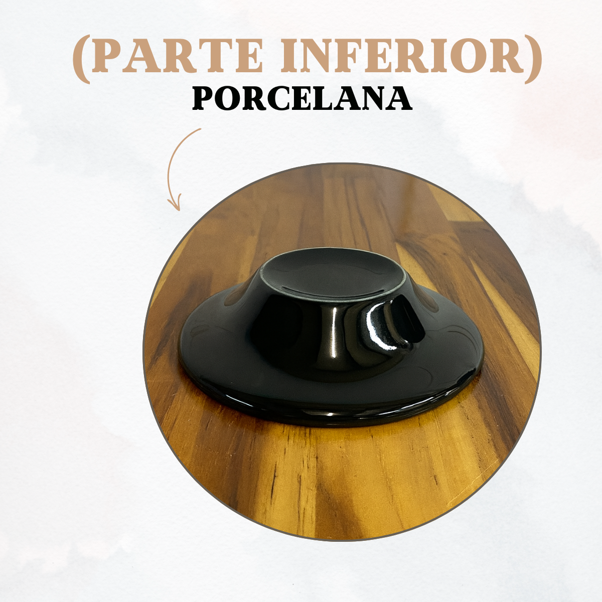 Pires Chapéu de Porcelana Preto