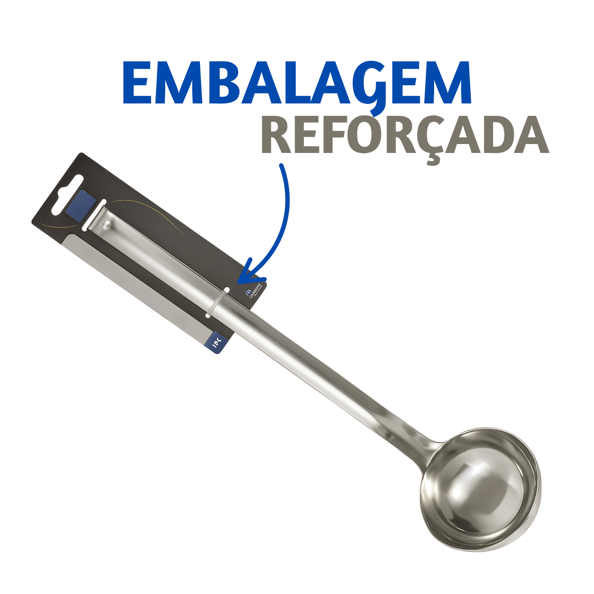 Concha Profissional 38cm Inox Com Gancho