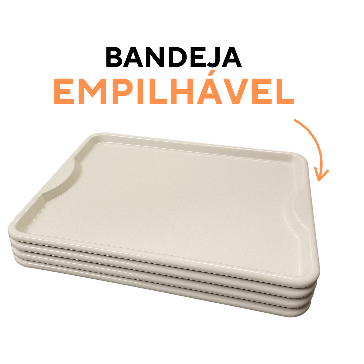 Bandeja Grande Fast Food Branca - A Gourmet