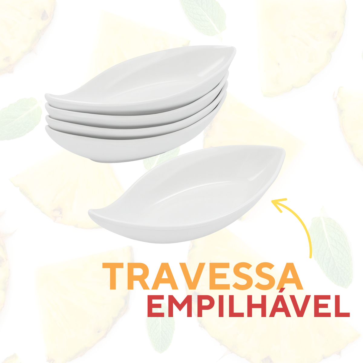 Travessa Folha 26cm em Melamina