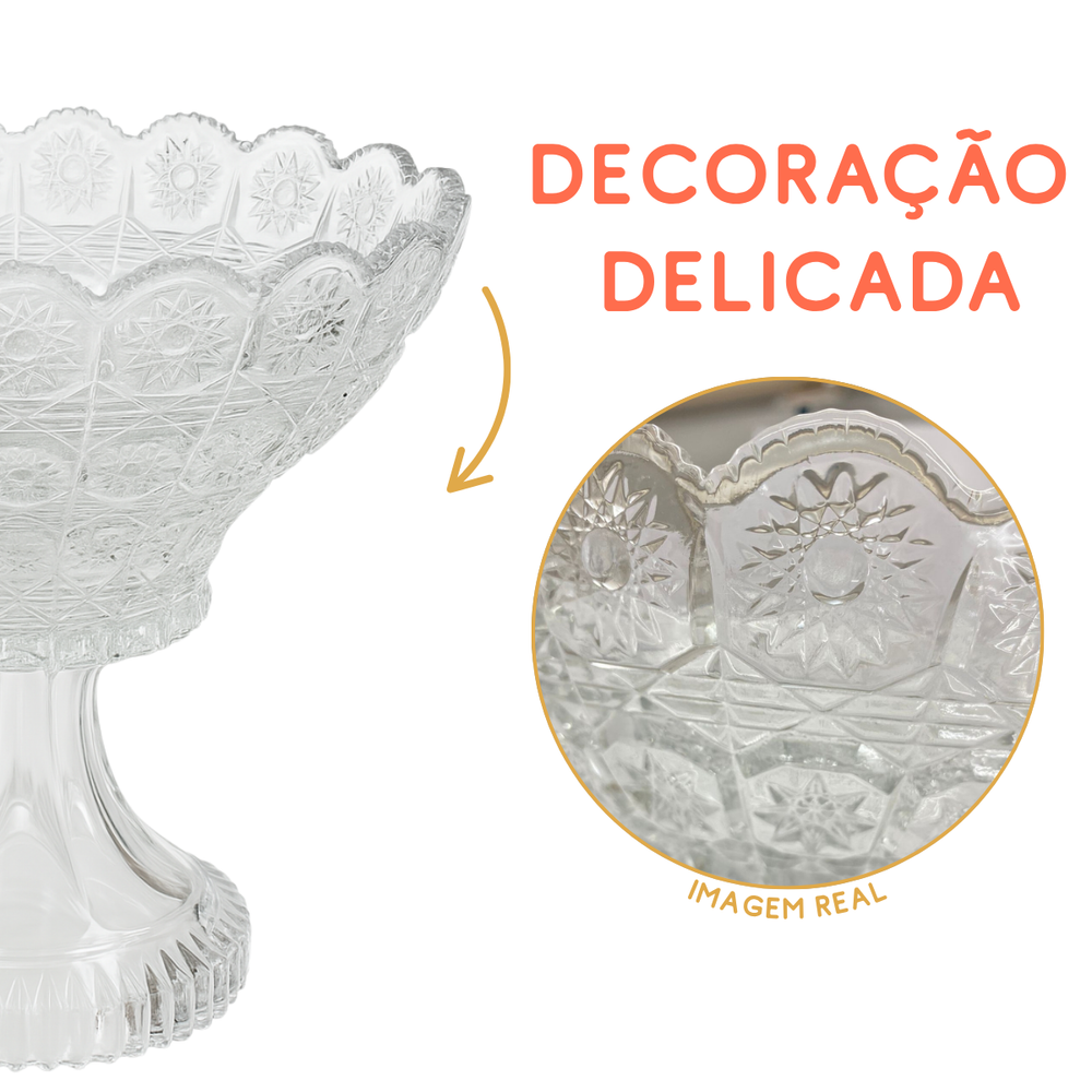 Bomboniere vidro com Pé Yagzi Bomboniere