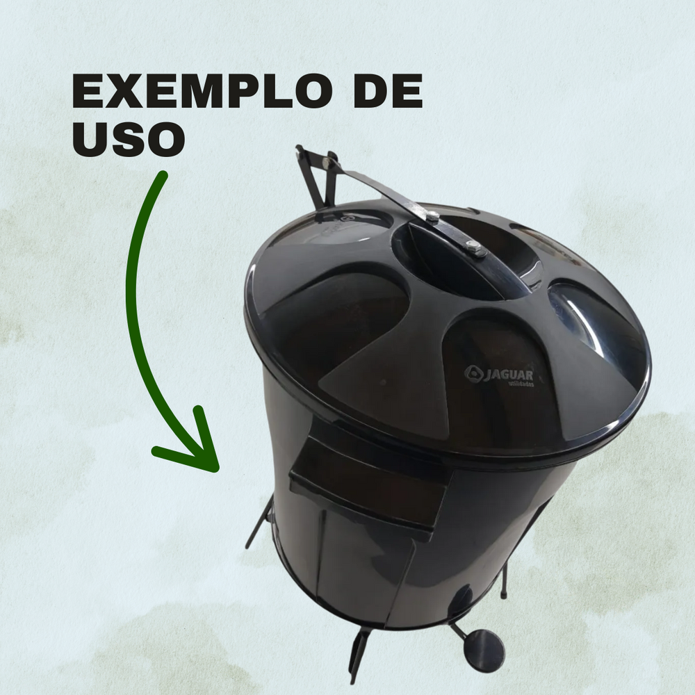 Armação de Cesto Lixeira Ferro 30L - A Gourmet