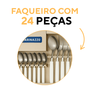 Conjunto 24 Peças Piemonte Branco A Gourmet