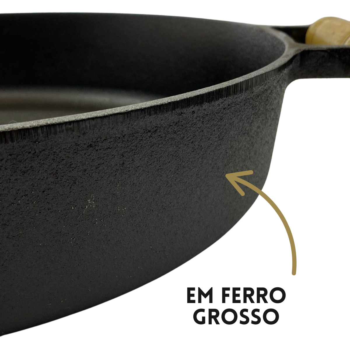 Frigideira Ferro Fundido 36cm S/Tampa - A Gourmet