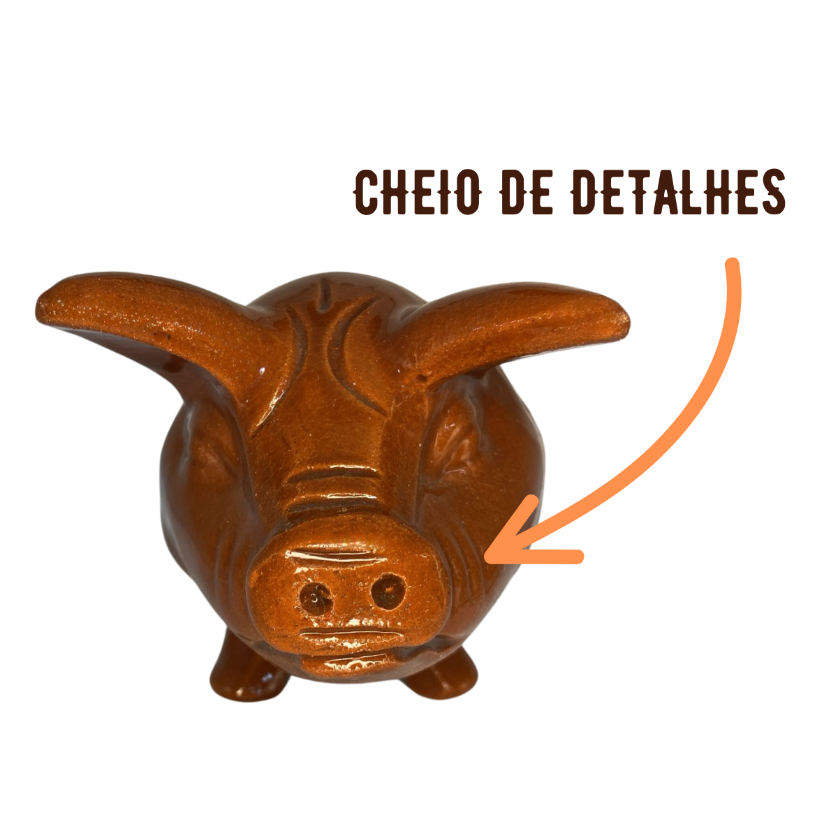 Tigela Porco Barro Pequeno 750ml - A Gourmet