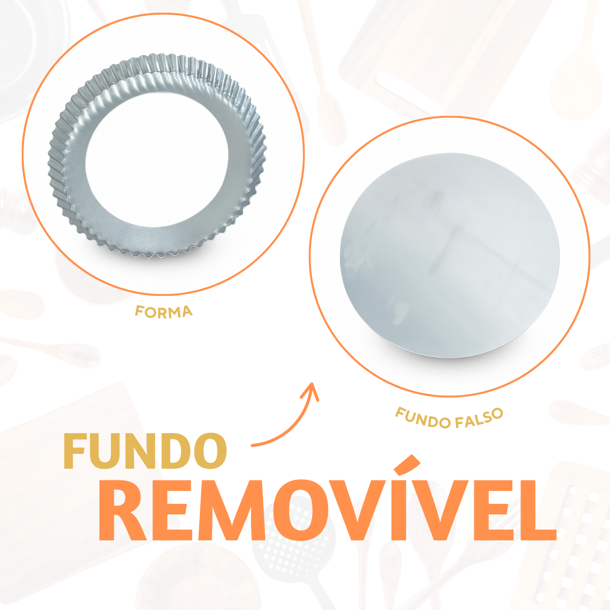 Forma Torta Crespa Fundo Removível N27