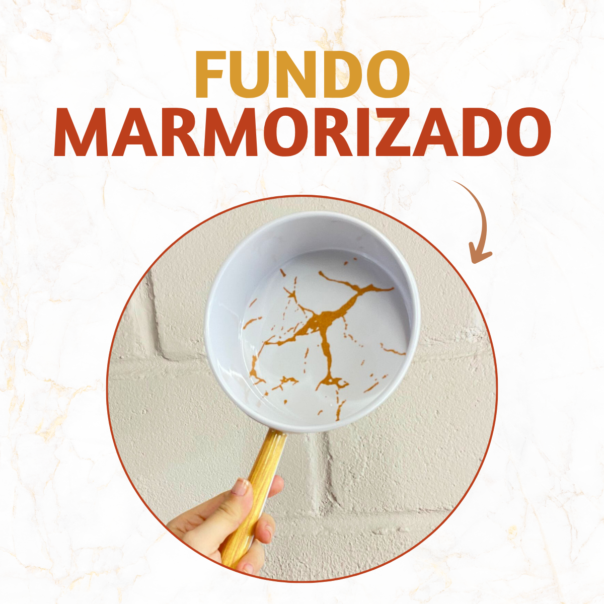 Panela Melamina Marmorizada 700ml