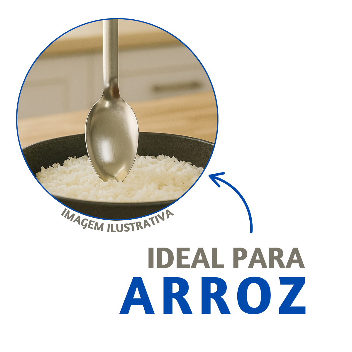 Colher Arroz Virola 38cm
