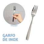 Kit 12 Garfo e 12 Faca Paulista Aço Inox