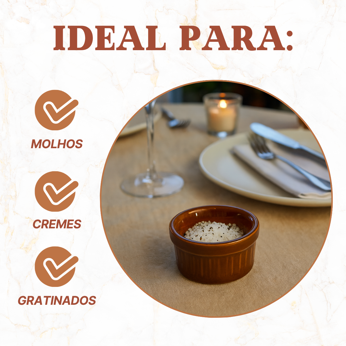 Ramekim Porcelana 40ml Porcelana