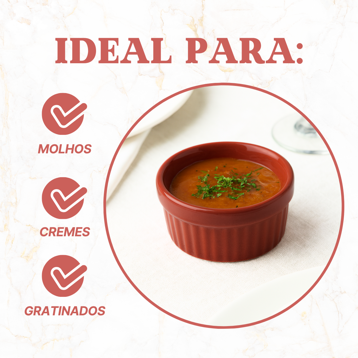 Ramekim Porcelana 40ml Vermelho