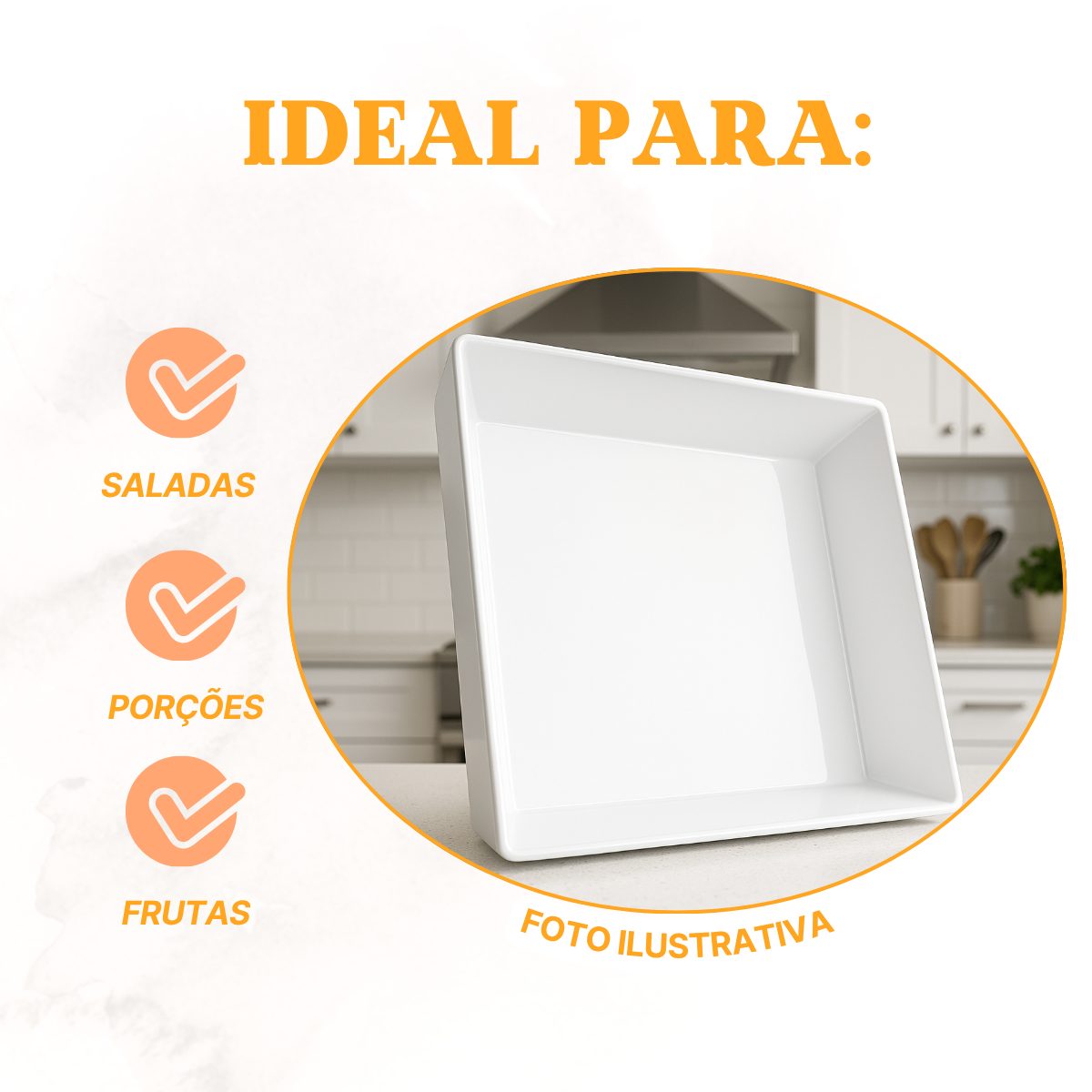 Saladeira Retangular Melamina