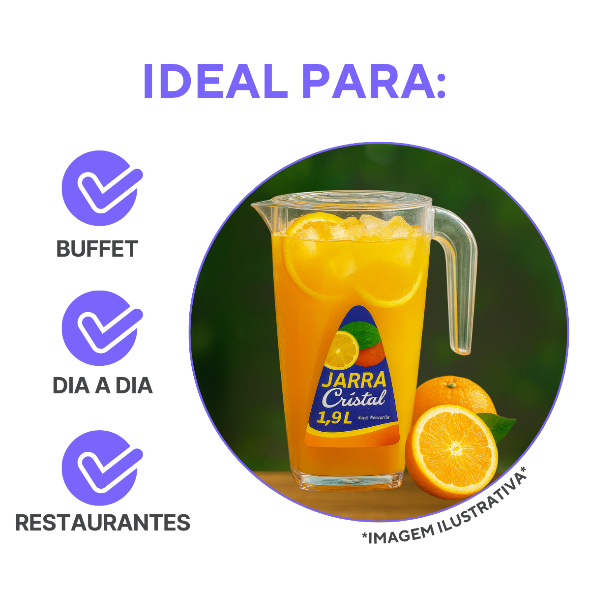Jarra de Acrilico 2L Cristal