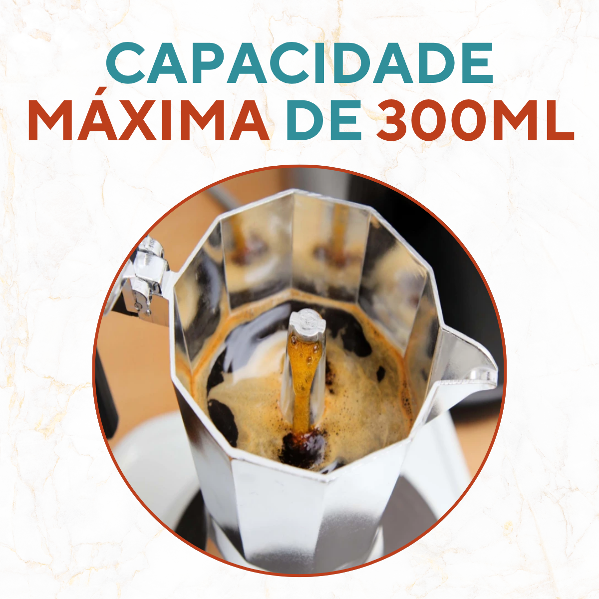 Cafeteira Italiana alumínio 300ml