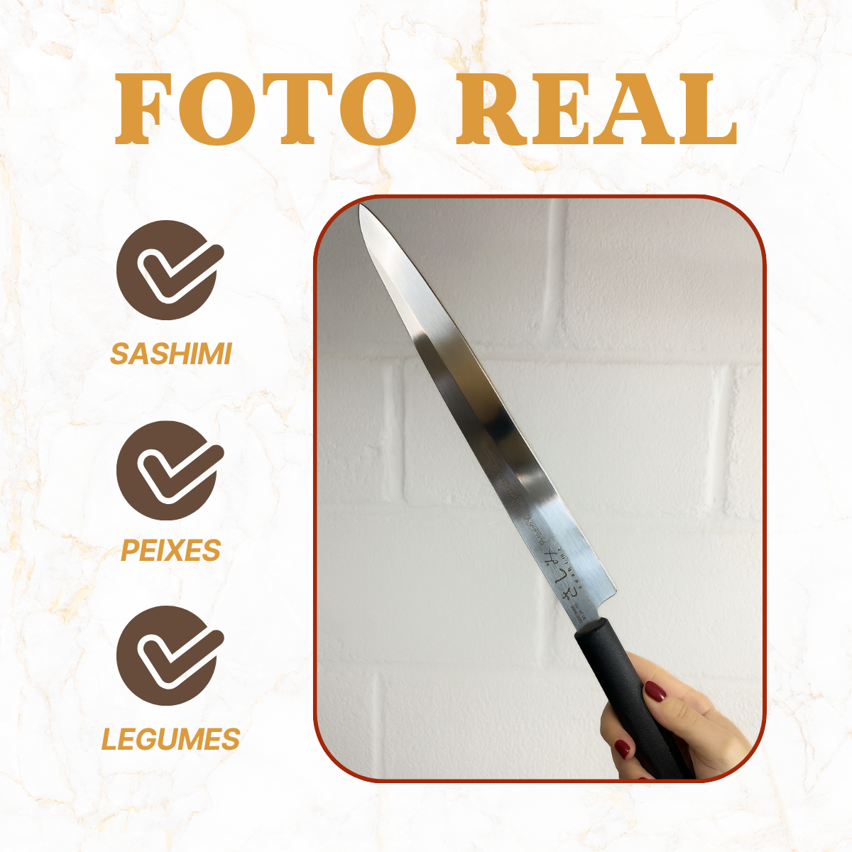 Faca Sashimi Profissional 10° Mundial