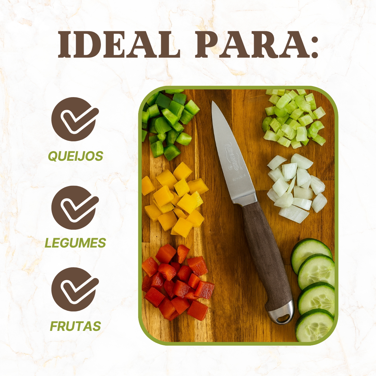 Faca Legumes Renaissance Marrom