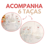 Jogo Decanter 1,7L C/ 6 Taças de Vinho