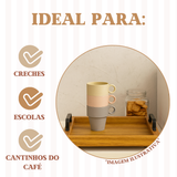 Xicara café bambu sortido 120ml