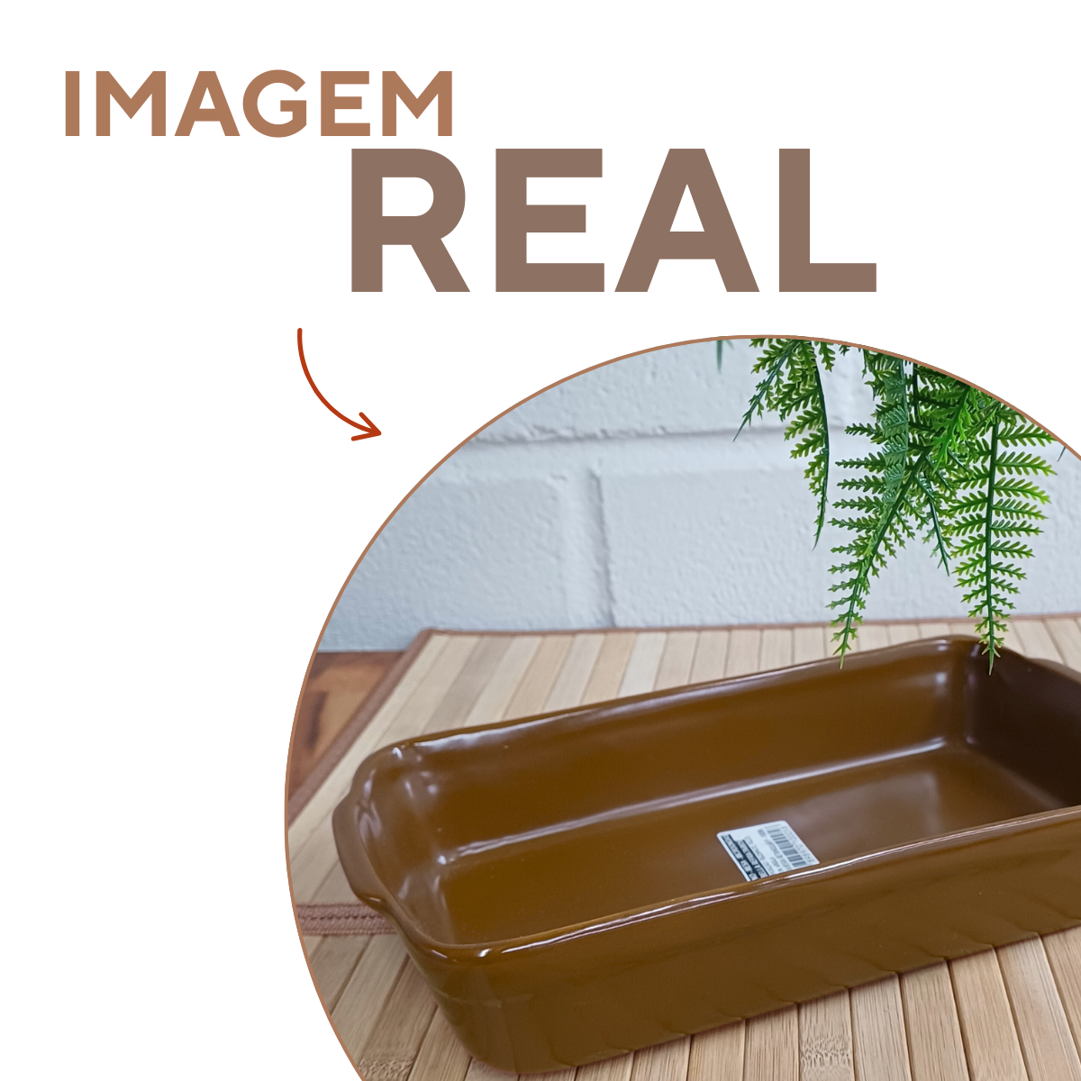 Travessa Retangular Ceramica Refratária