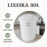 Lixeira Banheiro 30Litros Branco