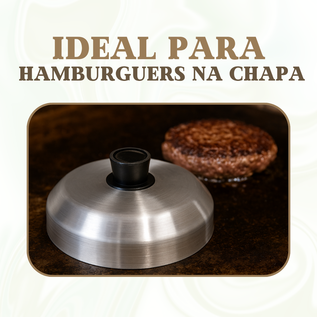 Abafador de Hamburguer 18cm Aluminio