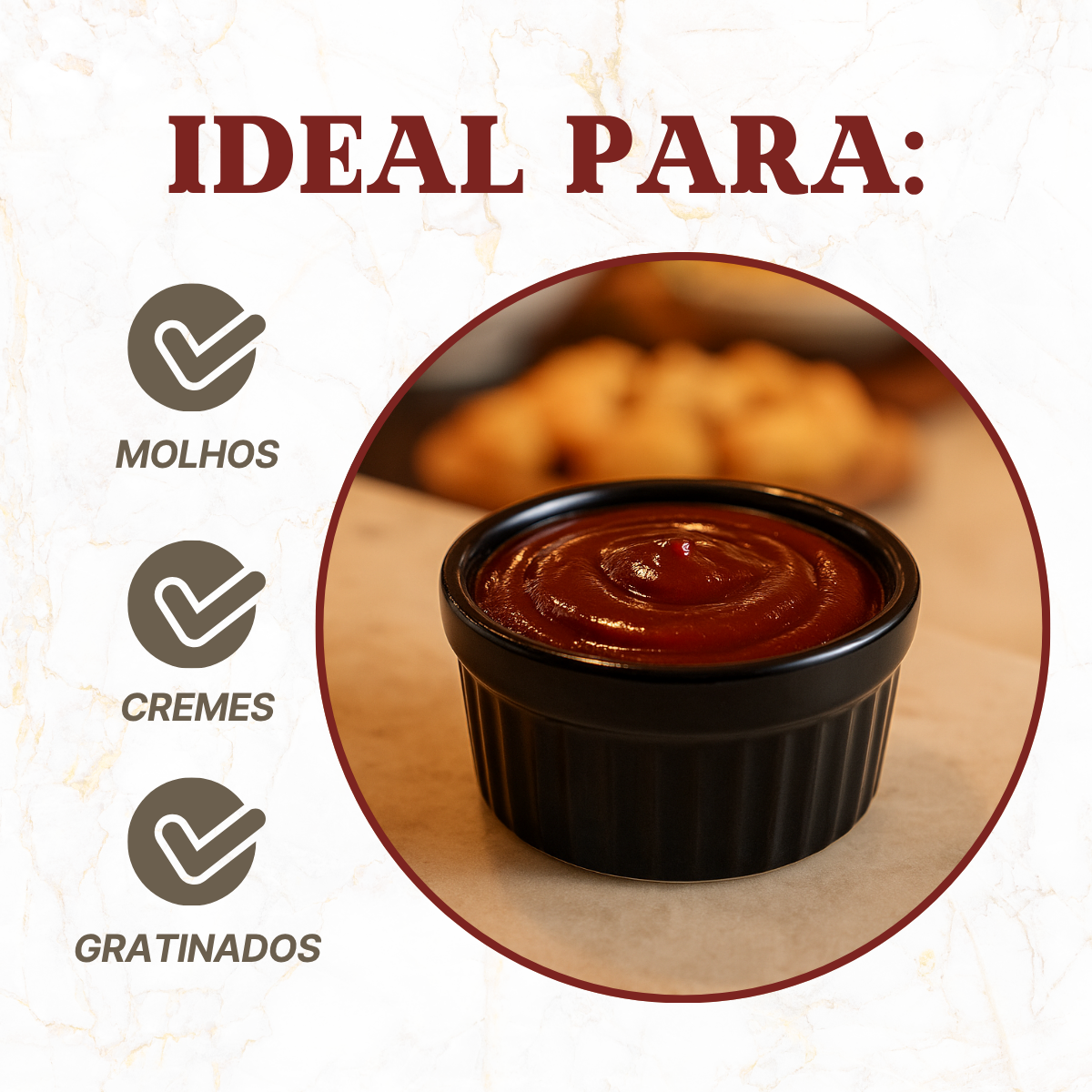 Ramequim Porcelana Preto 40ml