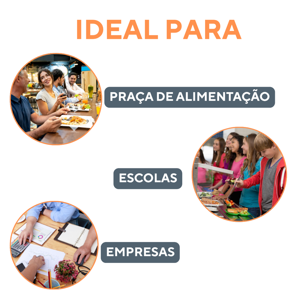 Bandeja Grande Fast Food Branca - A Gourmet