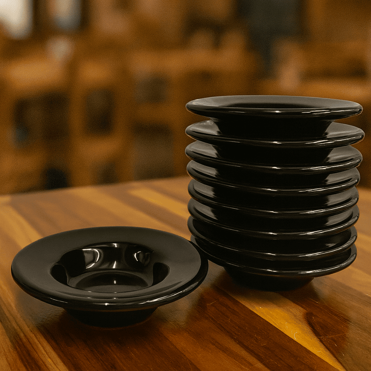 Pires Chapéu de Porcelana Preto